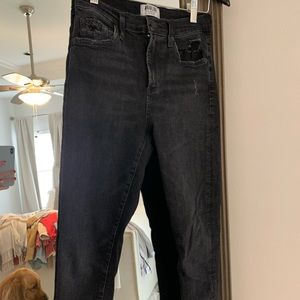 Agolde distressed skinny jeans. Cropped